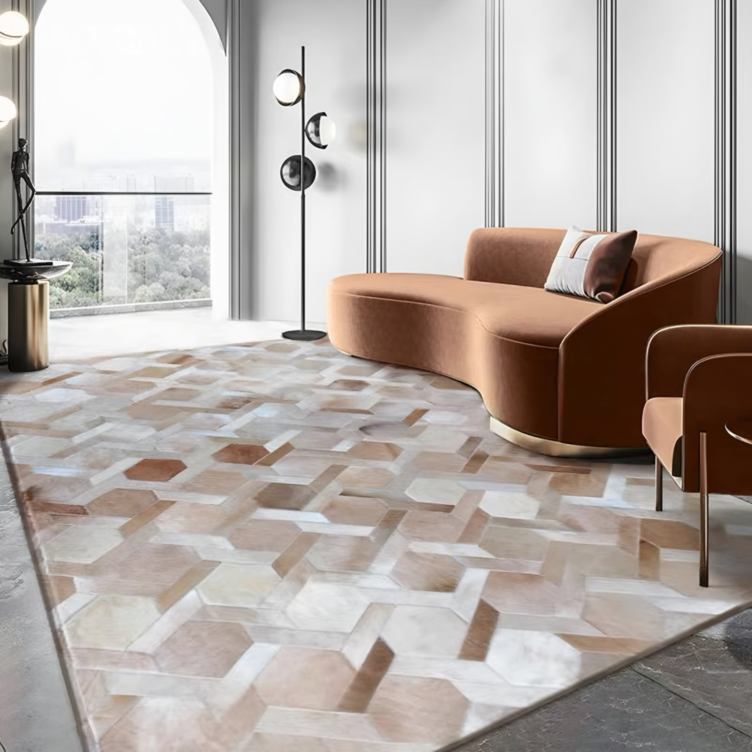 TERRACO Modern Cowhide Leather Rug - Urban Mood Singapore