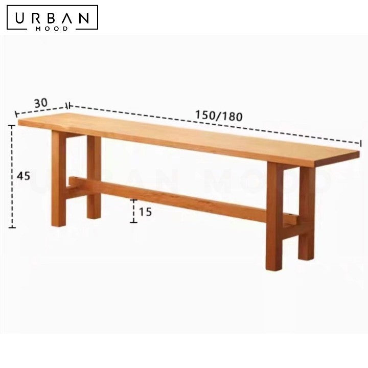 THAI Modern Solid Wood Dining Bench