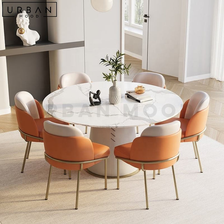 THEDORE Modern Round Sintered Stone Dining Table