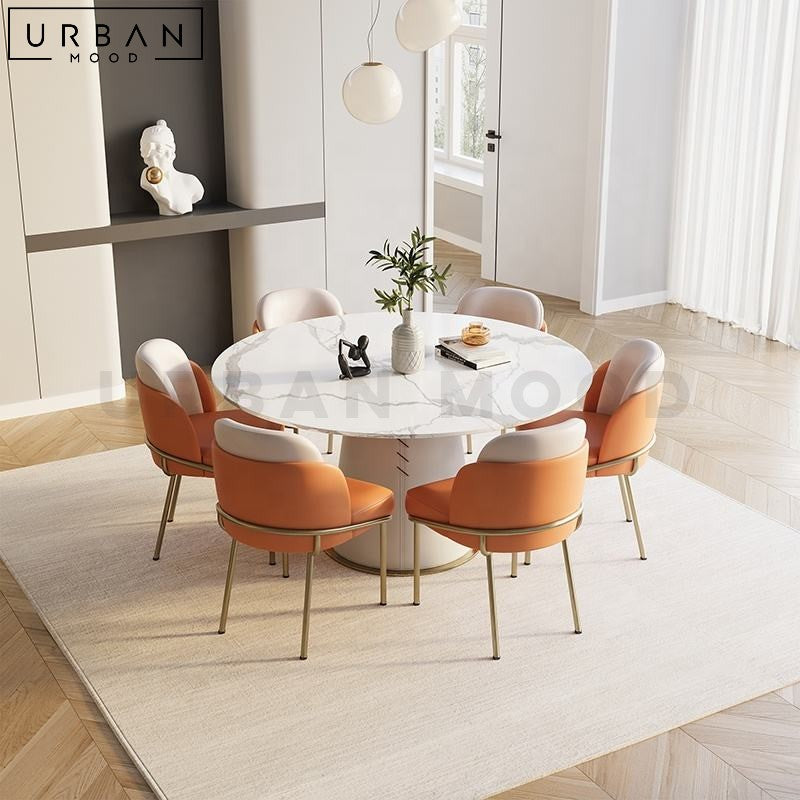 THEDORE Modern Round Sintered Stone Dining Table