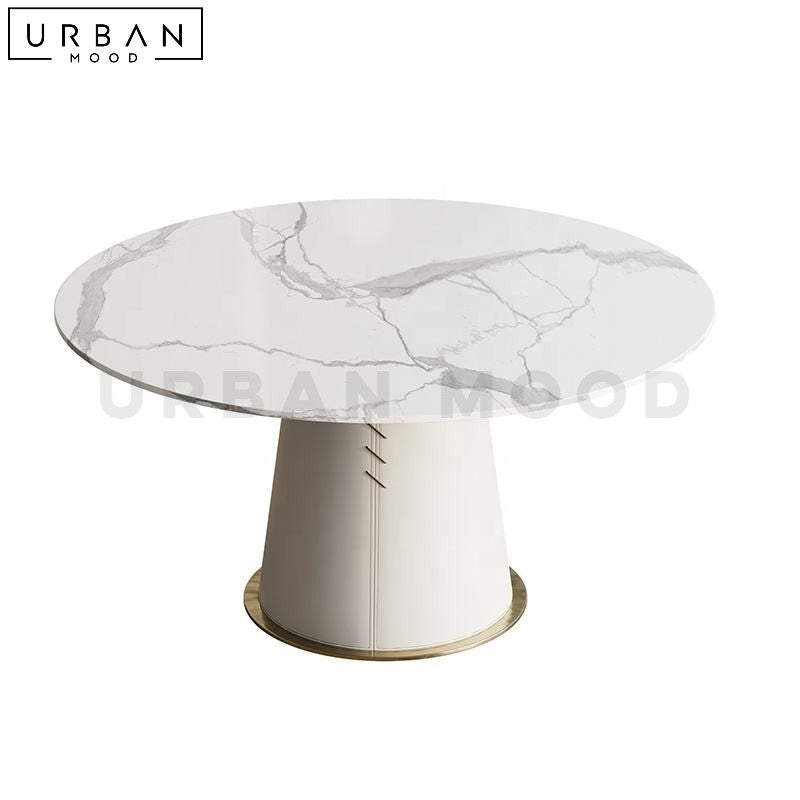 THEDORE Modern Round Sintered Stone Dining Table