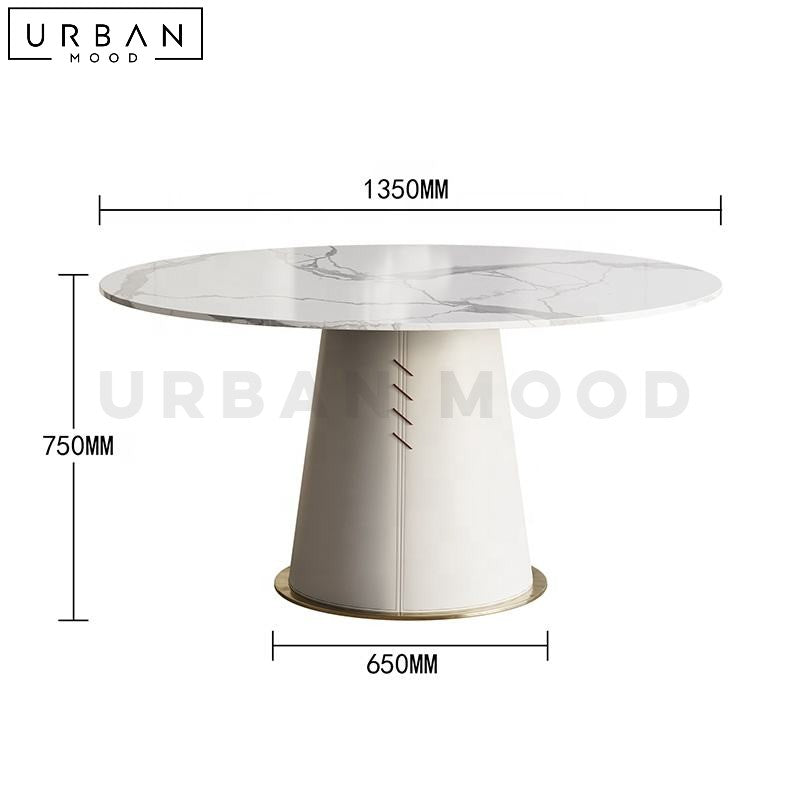 THEDORE Modern Round Sintered Stone Dining Table