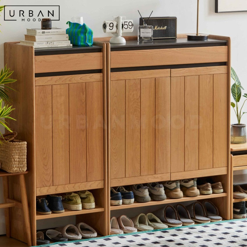 THYMA Japandi Solid Wood Shoe Cabinet