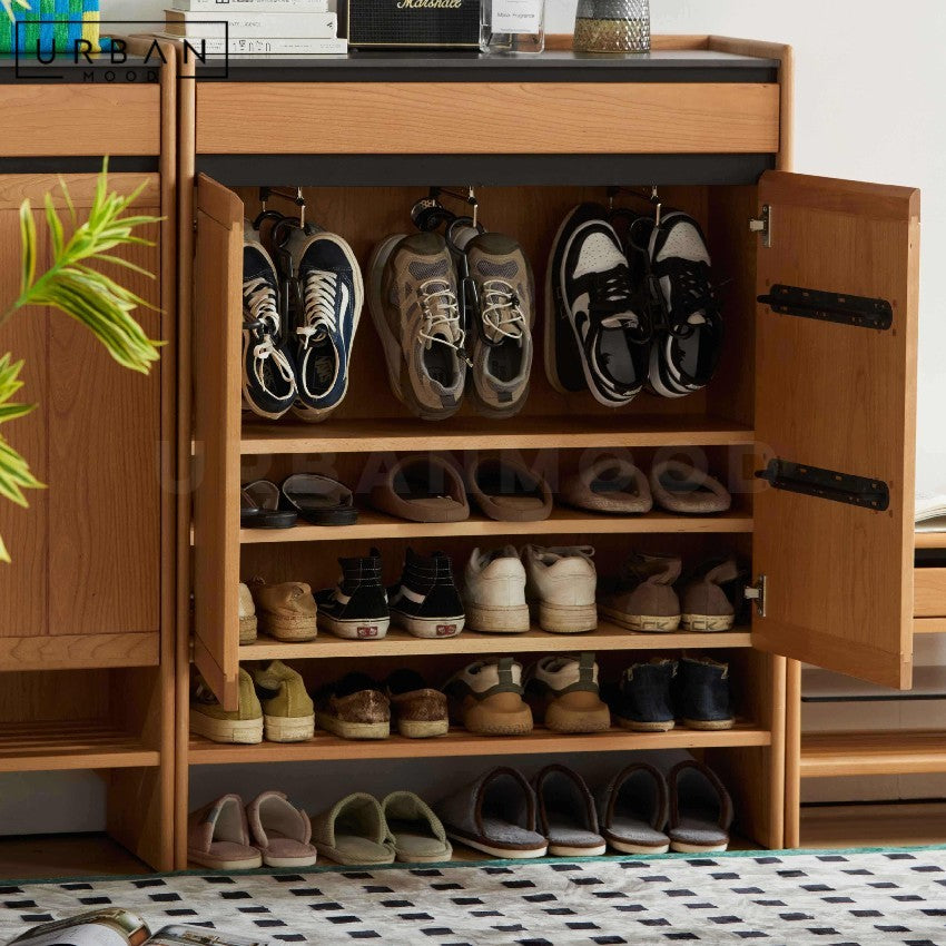 THYMA Japandi Solid Wood Shoe Cabinet
