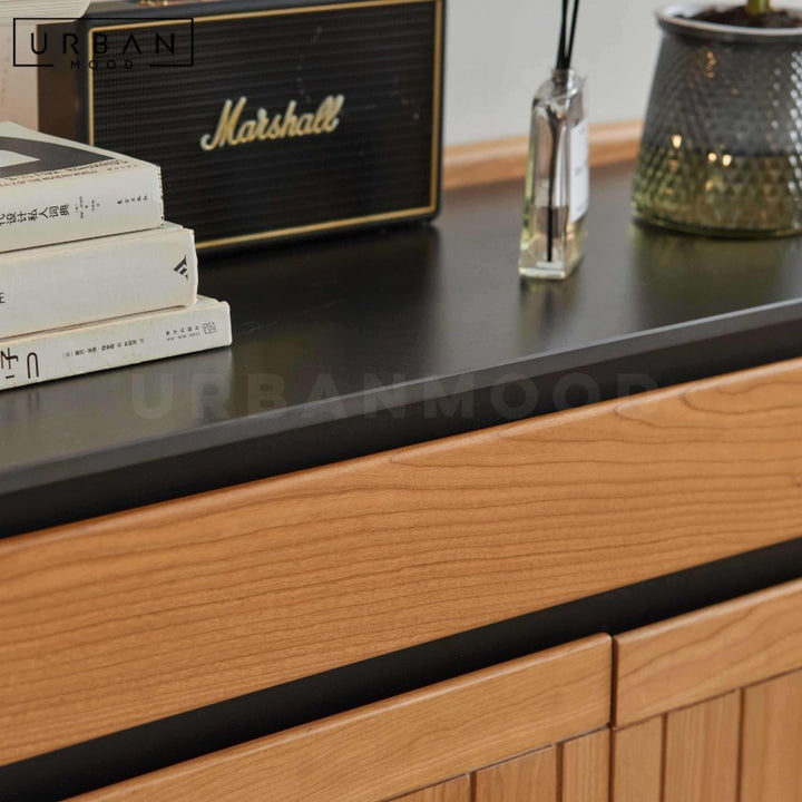 THYMA Japandi Solid Wood Shoe Cabinet