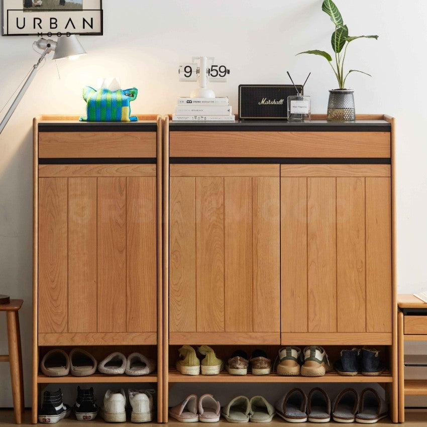 THYMA Japandi Solid Wood Shoe Cabinet