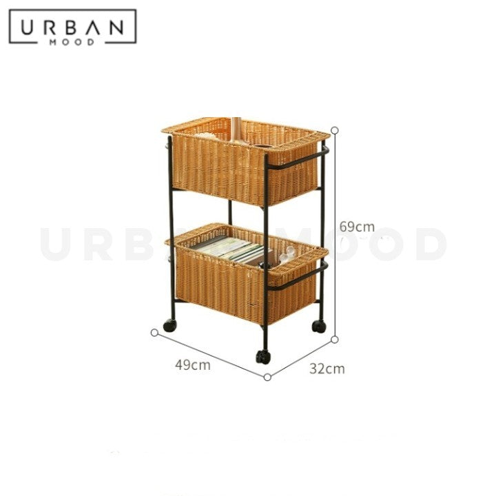 THYS Modern Rattan Trolley