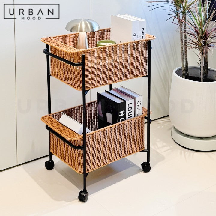 THYS Modern Rattan Trolley