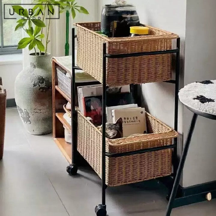 THYS Modern Rattan Trolley