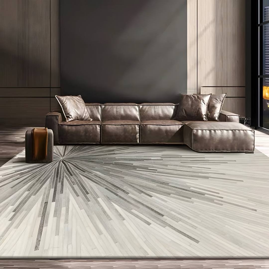 TIARE Modern Cowhide Leather Rug - Urban Mood Singapore