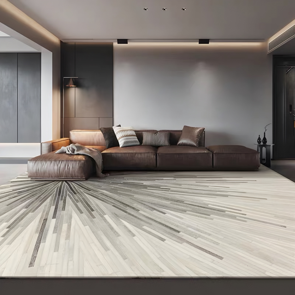 TIARE Modern Cowhide Leather Rug - Urban Mood Singapore