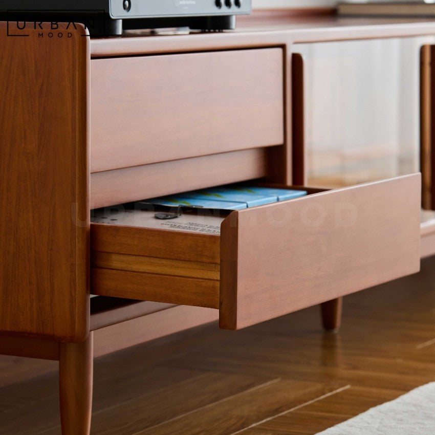 TILLEN Modern Solid Wood TV Console