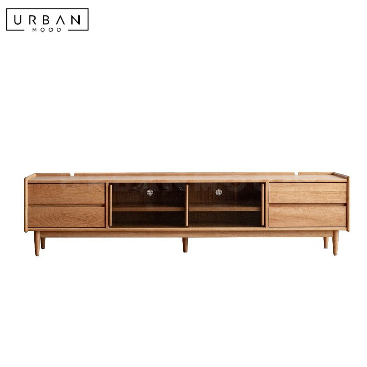 TILLEN Modern Solid Wood TV Console
