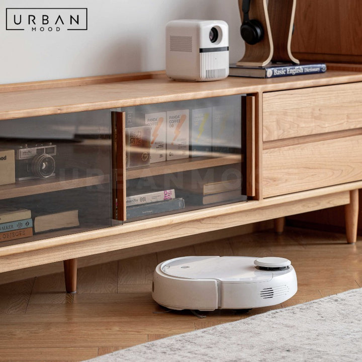 TILLEN Modern Solid Wood TV Console