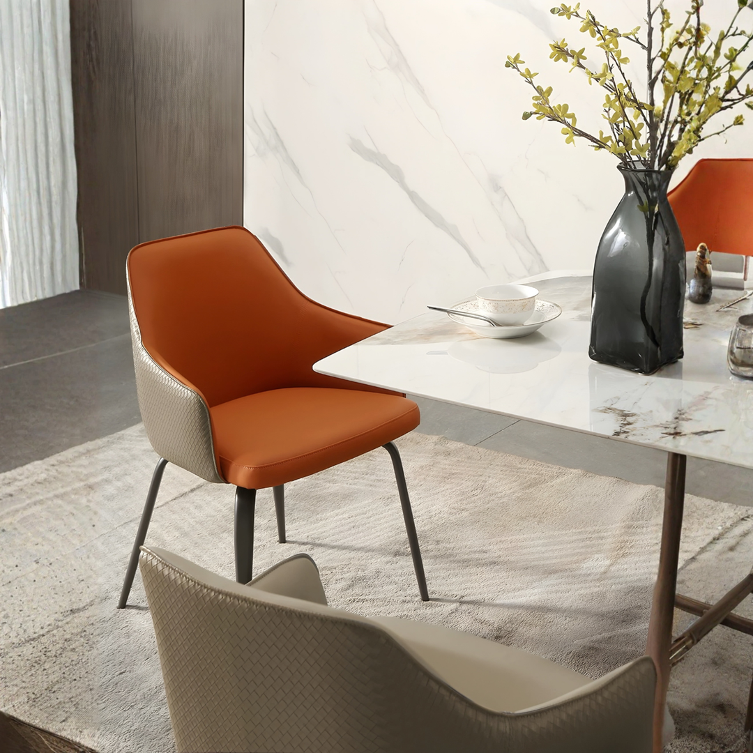 TIMBERS Modern Leather Dining Chair - Urban Mood Singapore