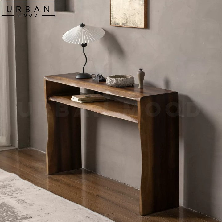 TINEN Rustic Solid Wood Console Table