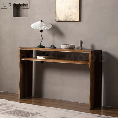 TINEN Rustic Solid Wood Console Table
