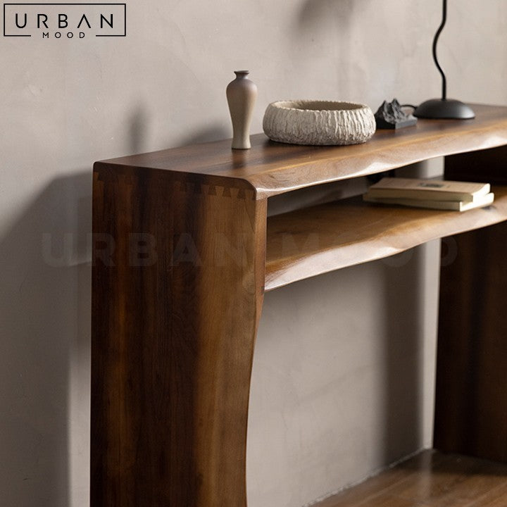 TINEN Rustic Solid Wood Console Table