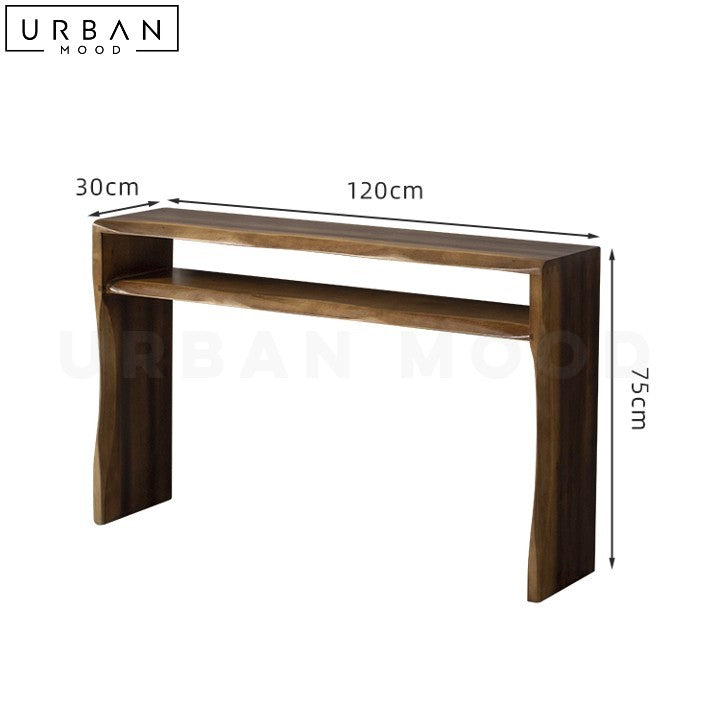 TINEN Rustic Solid Wood Console Table