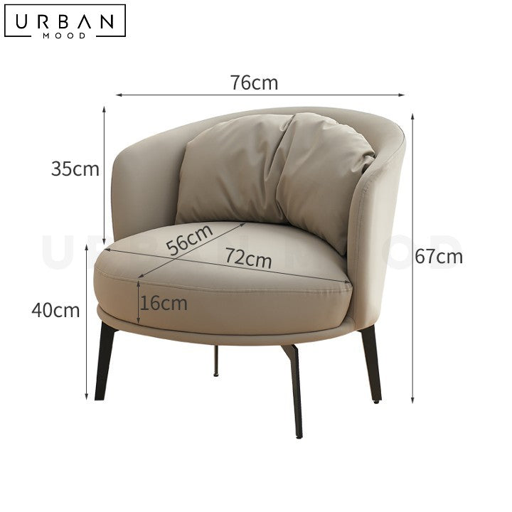 TOFAN Modern Leather Lounge Chair