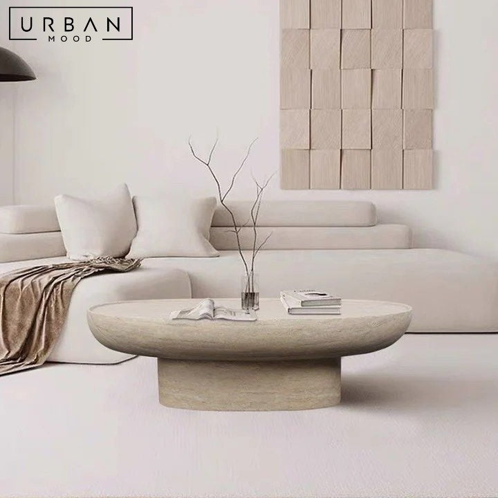 TOLOZA Modern Travertine Coffee Table