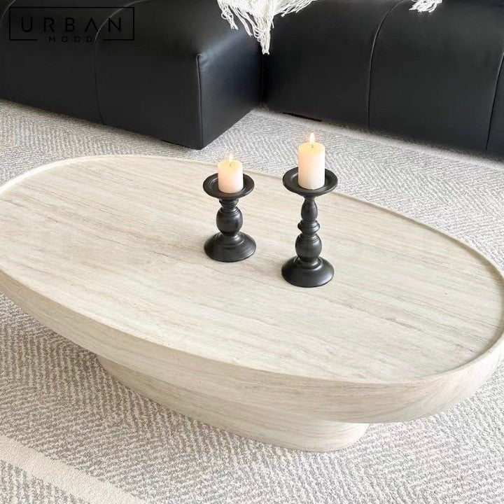 TOLOZA Modern Travertine Coffee Table