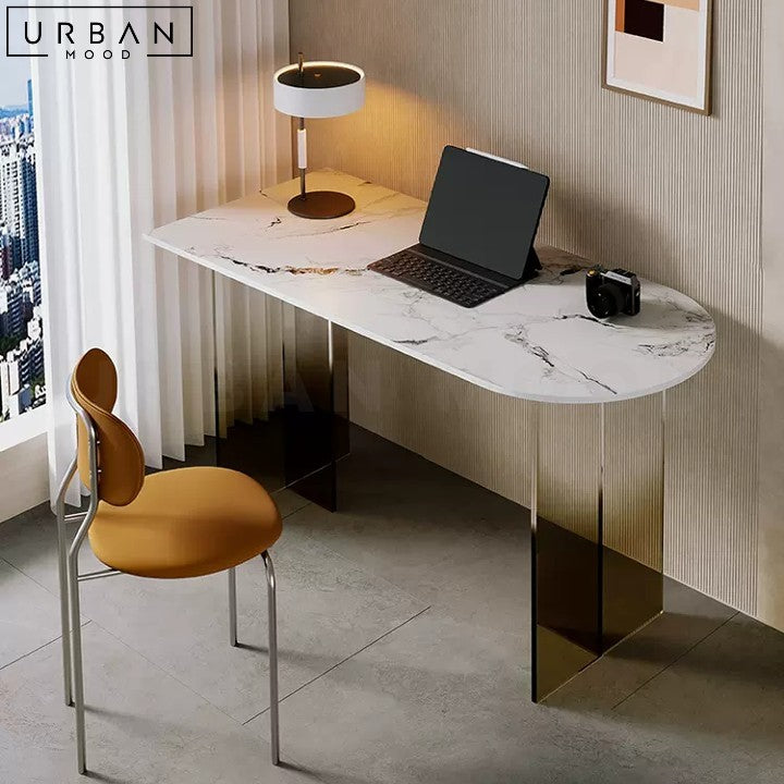 TONA Modern Sintered Stone Study Table – Urban Mood