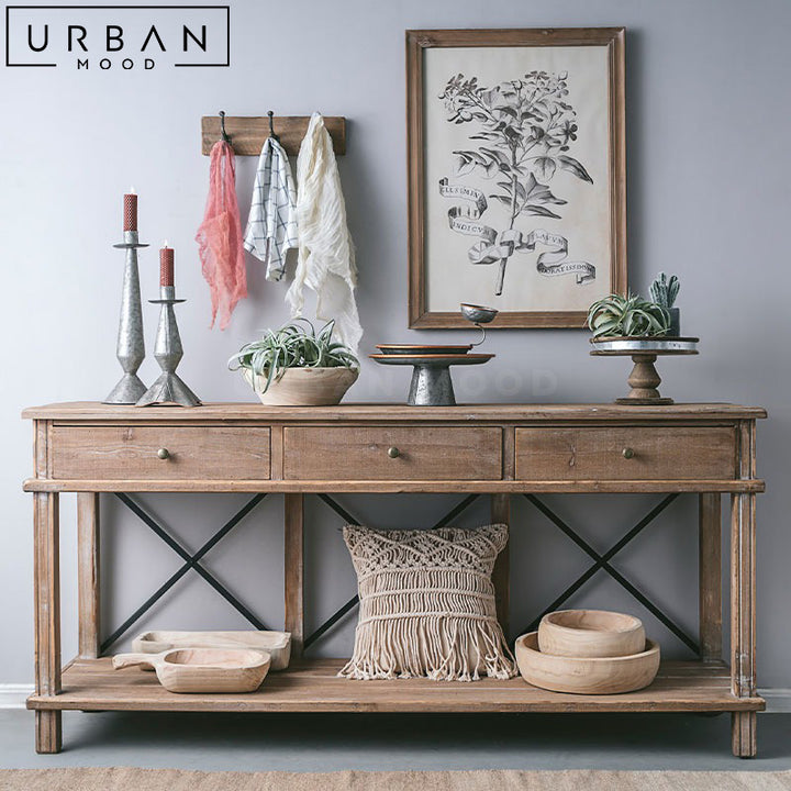 TONY Vintage Solid Wood Console Table