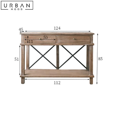 TONY Vintage Solid Wood Console Table