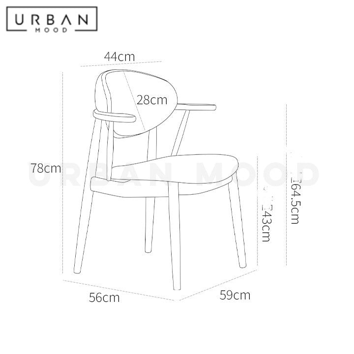 TOOS Modern Fabric Dining Chair