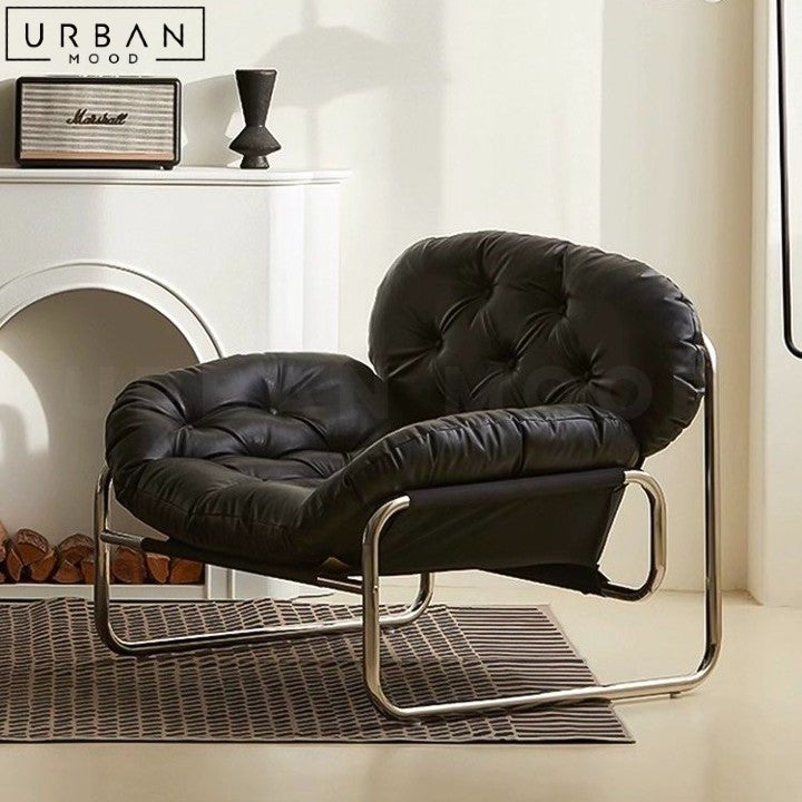 TRAS Modern Leather Lounge Chair