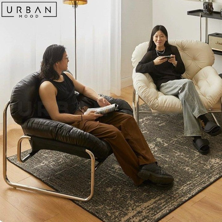 TRAS Modern Leather Lounge Chair