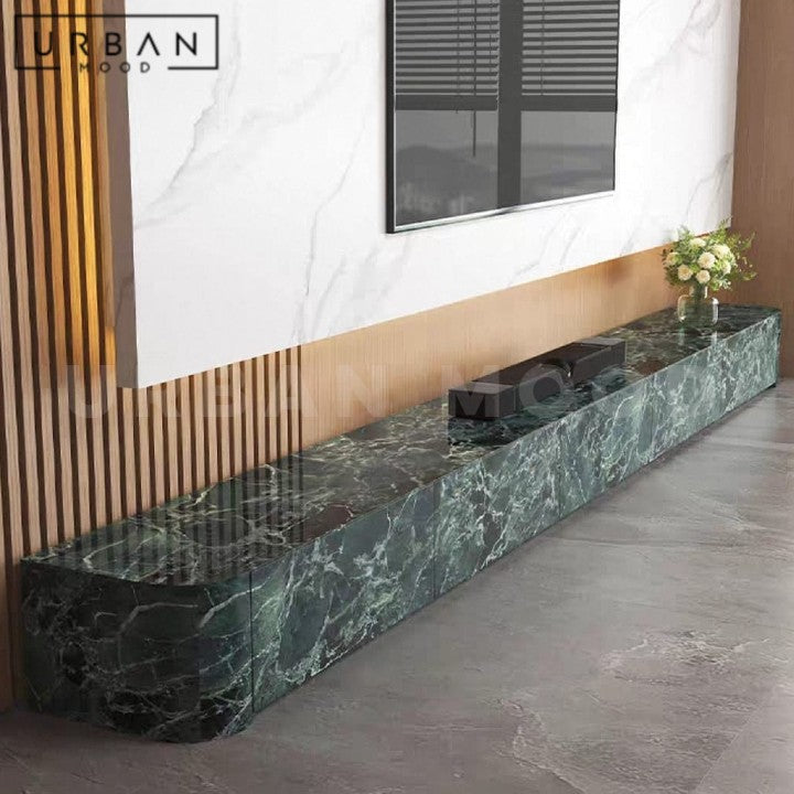 TRAVEN Modern Travertine TV Console