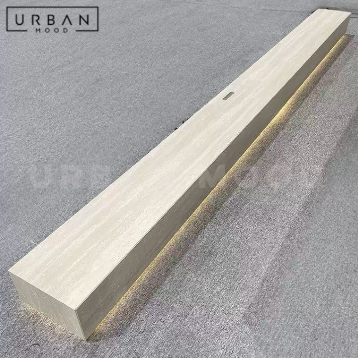 TRAVEN Modern Travertine TV Console