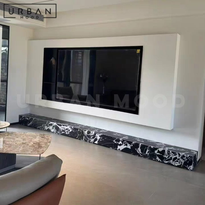 TRAVEN Modern Travertine TV Console