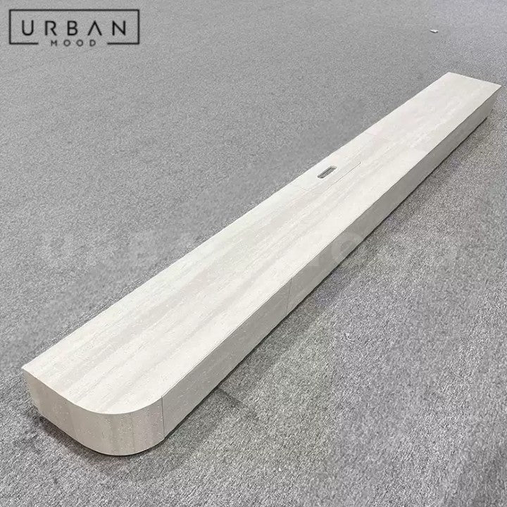 TRAVEN Modern Travertine TV Console