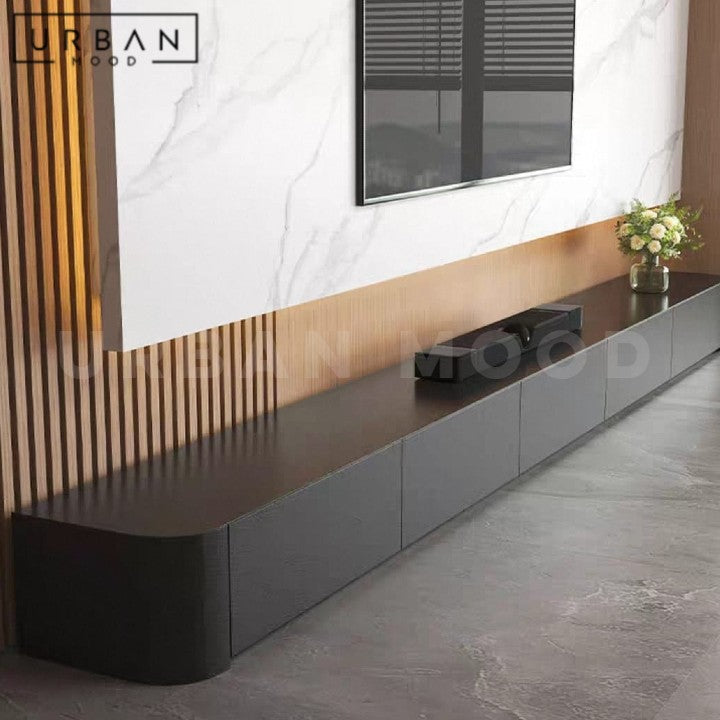 TRAVEN Modern Travertine TV Console
