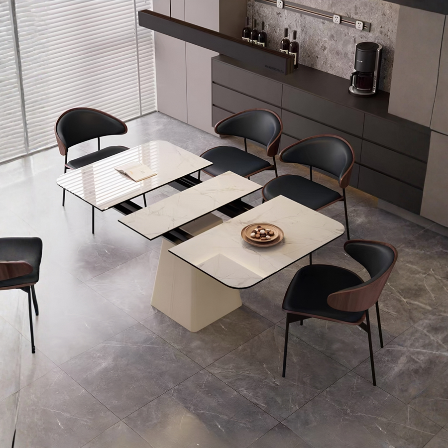 TRELLA Modern Extendable Sintered Stone Dining Table - Urban Mood Singapore