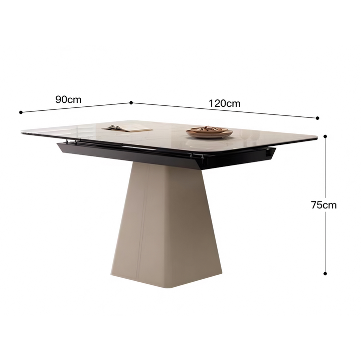 TRELLA Modern Extendable Sintered Stone Dining Table - Urban Mood Singapore