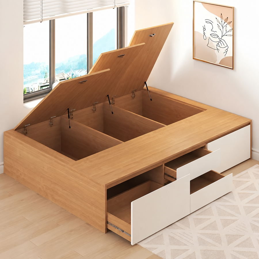 TRELLY Modern Storage Bedframe - Urban Mood Singapore
