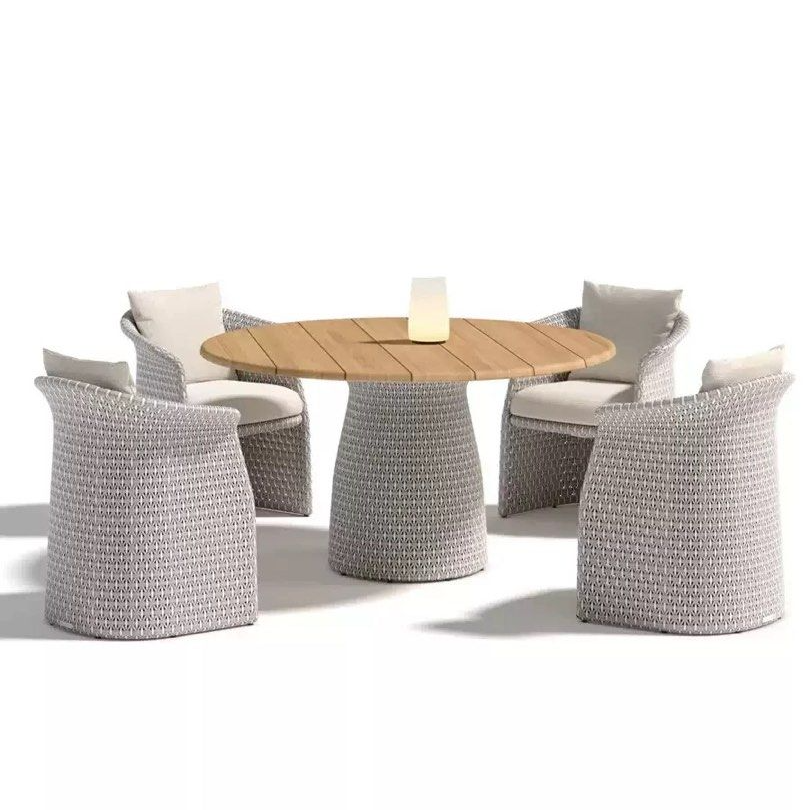TRENWICK Modern Teak Wood Outdoor Table & Chairs - Urban Mood Singapore