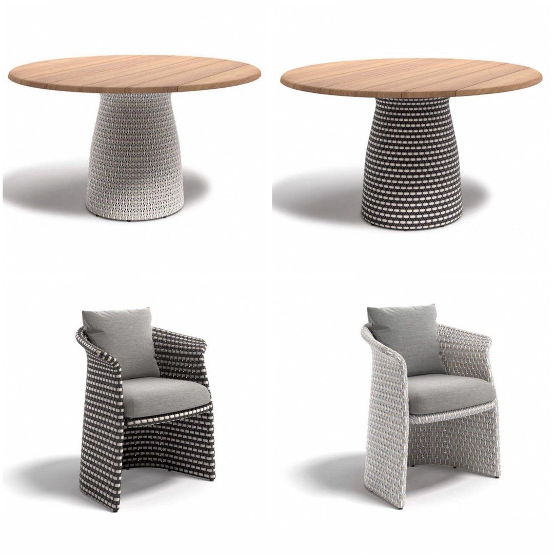 TRENWICK Modern Teak Wood Outdoor Table & Chairs - Urban Mood Singapore