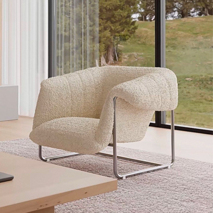 TRESTLE Modern Boucle Lounge Chair - Urban Mood Singapore