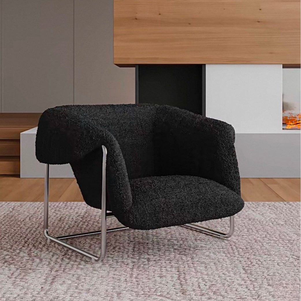TRESTLE Modern Boucle Lounge Chair - Urban Mood Singapore