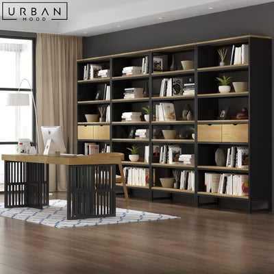 TRUDO Modern Solid Wood Bookshelf