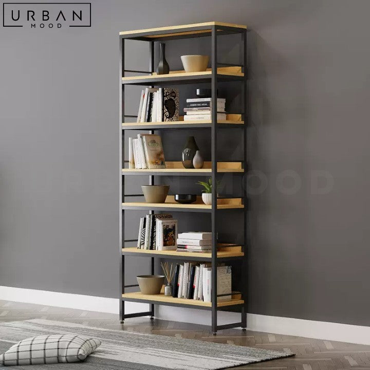 TRUDO Modern Solid Wood Bookshelf