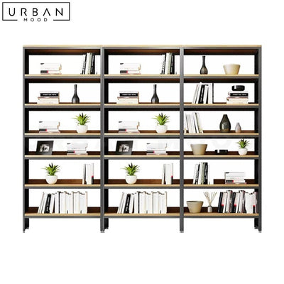 TRUDO Modern Solid Wood Bookshelf