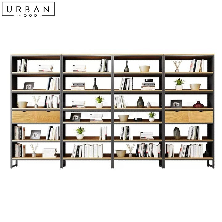 TRUDO Modern Solid Wood Bookshelf