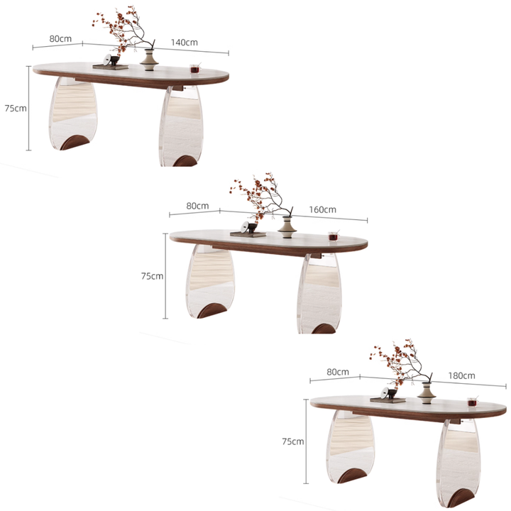 TRUSSE Modern Travertine Sintered Stone Dining Table - Urban Mood Singapore