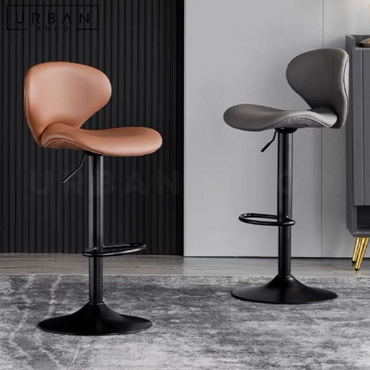 TSOLER Modern Swivel Leather Bar Stool